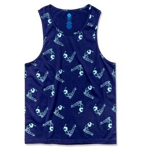 Men's Blue Graphic VAST Surfer Tank Top